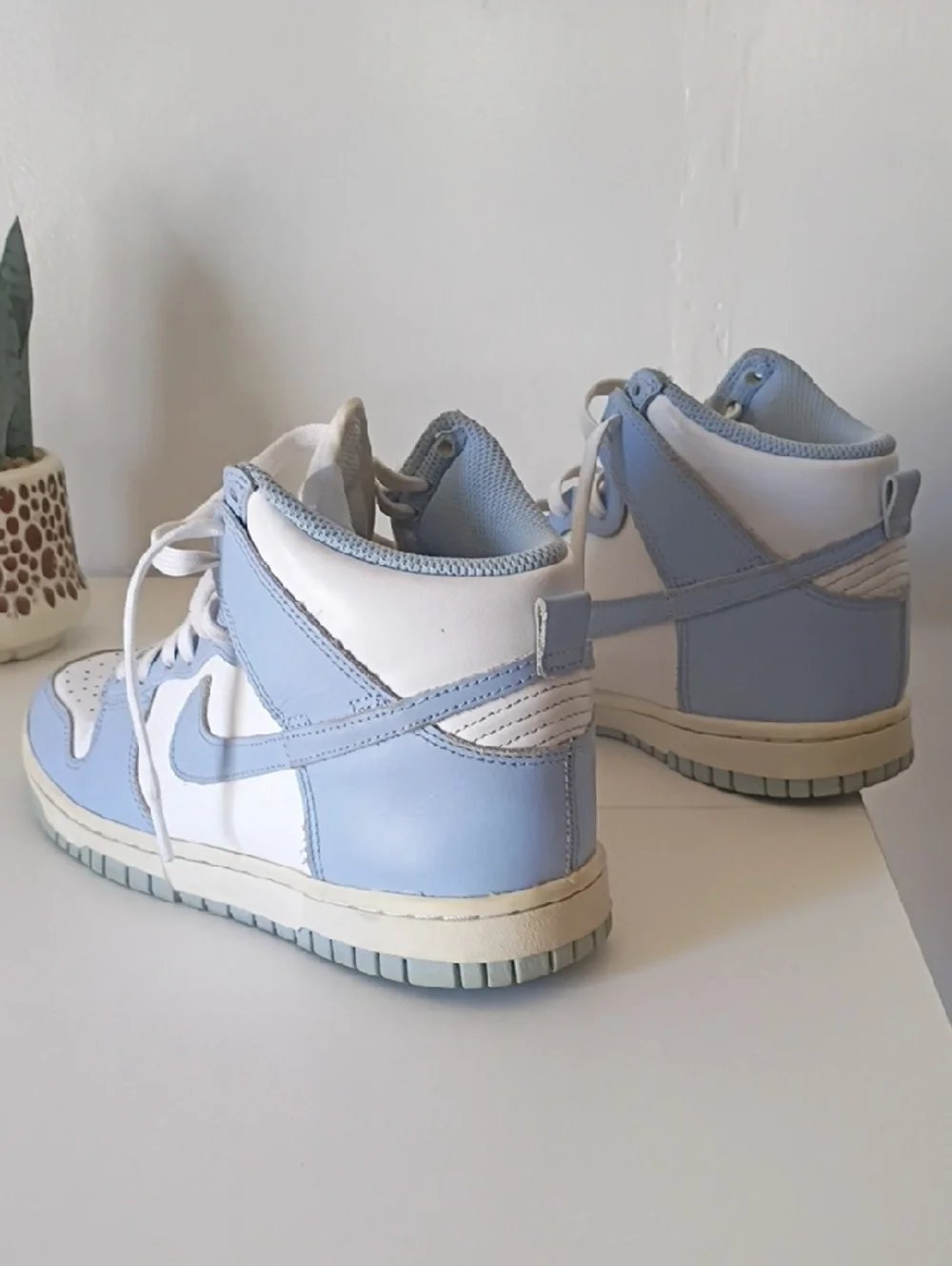 Nike High-Top Sneakers in White Light Blue Nike Dunk High 'Aluminum' sneaker 6.5